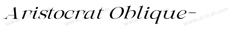 Aristocrat Oblique字体转换